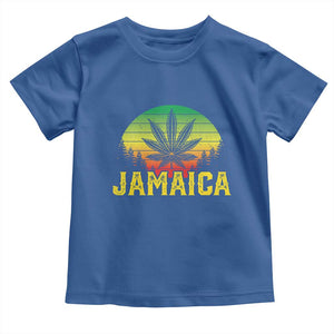 Jamaica Stoner Toddler T Shirt Rasta Sunset Cannabis Marijuana Weed Lovers 420 TS10 Royal Blue Print Your Wear