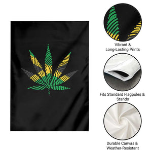 Jamaica Flag Cannabis Garden Flag Funny Stoner Weed Lovers Marijuana 420 TS10 Print Your Wear