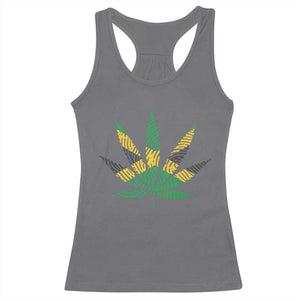 Jamaica Flag Cannabis Racerback Tank Top Funny Stoner Weed Lovers Marijuana 420 TS10 Charcoal Print Your Wear
