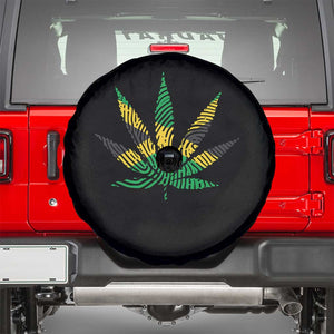 Jamaica Flag Cannabis Spare Tire Cover Funny Stoner Weed Lovers Marijuana 420 TS10 Black Print Your Wear
