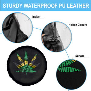 Jamaica Flag Cannabis Spare Tire Cover Funny Stoner Weed Lovers Marijuana 420 TS10 Print Your Wear