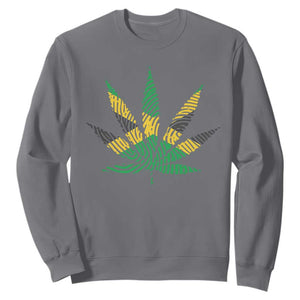 Jamaica Flag Cannabis Sweatshirt Funny Stoner Weed Lovers Marijuana 420 TS10 Charcoal Print Your Wear