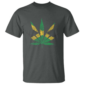Jamaica Flag Cannabis T Shirt Funny Stoner Weed Lovers Marijuana 420 TS10 Dark Heather Print Your Wear