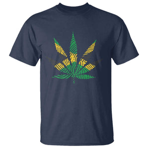 Jamaica Flag Cannabis T Shirt Funny Stoner Weed Lovers Marijuana 420 TS10 Navy Print Your Wear