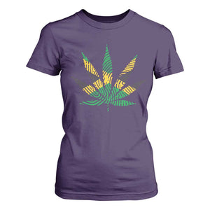 Jamaica Flag Cannabis T Shirt For Women Funny Stoner Weed Lovers Marijuana 420 TS10 Purple Print Your Wear