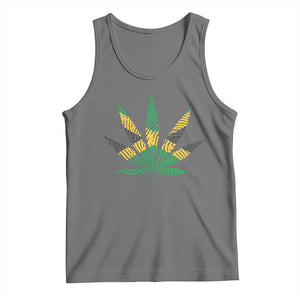 Jamaica Flag Cannabis Tank Top Funny Stoner Weed Lovers Marijuana 420 TS10 Black Heather Print Your Wear
