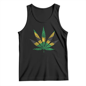 Jamaica Flag Cannabis Tank Top Funny Stoner Weed Lovers Marijuana 420 TS10 Black Print Your Wear