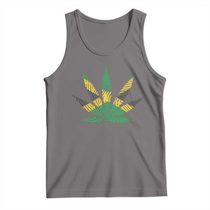 Jamaica Flag Cannabis Tank Top Funny Stoner Weed Lovers Marijuana 420 TS10 Deep Heather Print Your Wear