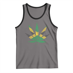 Jamaica Flag Cannabis Tank Top Funny Stoner Weed Lovers Marijuana 420 TS10 Deep Heather Black Print Your Wear