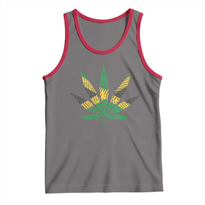 Jamaica Flag Cannabis Tank Top Funny Stoner Weed Lovers Marijuana 420 TS10 Deep Heather Red Print Your Wear