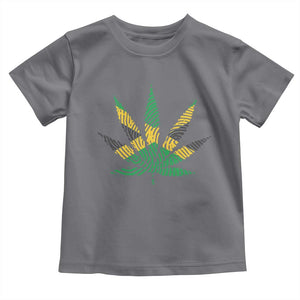 Jamaica Flag Cannabis Toddler T Shirt Funny Stoner Weed Lovers Marijuana 420 TS10 Charcoal Print Your Wear