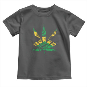 Jamaica Flag Cannabis Toddler T Shirt Funny Stoner Weed Lovers Marijuana 420 TS10 Dark Heather Print Your Wear