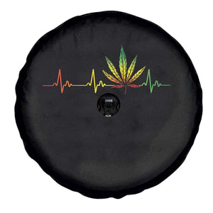 Reggae Weed Spare Tire Cover Rasta Marijuana Leaf Heartbeat Weed Lovers 420 TS10 Print Your Wear