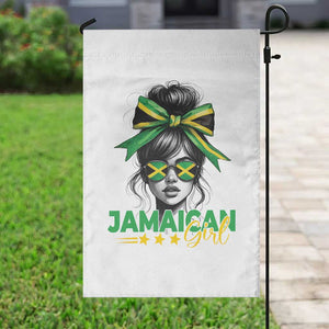 Proud Jamaican Girl Garden Flag Jamaica Messy Bun Retro Vintage Jamaican Flag TS10 Print Your Wear