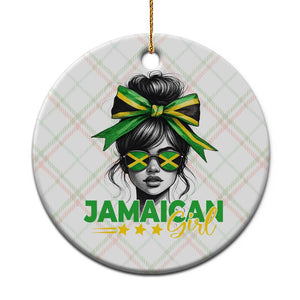 Proud Jamaican Girl Ceramic Ornament Jamaica Messy Bun Retro Vintage Jamaican Flag TS10 1pc Christmas Plaid Print Your Wear