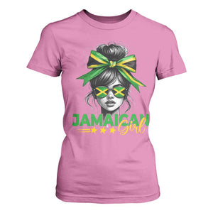 Proud Jamaican Girl T Shirt For Women Jamaica Messy Bun Retro Vintage Jamaican Flag TS10 Azalea Print Your Wear