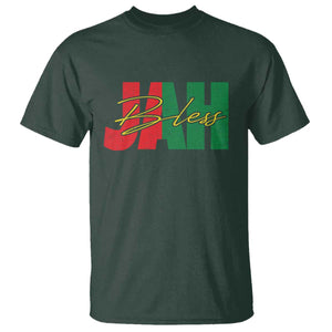 Rastafarian Jah Bless T Shirt Retro Reggae Rastafari Jamaica Rasta TS10 Dark Forest Green Print Your Wear