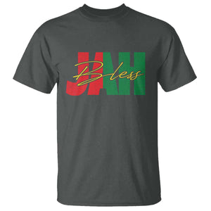 Rastafarian Jah Bless T Shirt Retro Reggae Rastafari Jamaica Rasta TS10 Dark Heather Print Your Wear