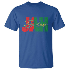 Rastafarian Jah Bless T Shirt Retro Reggae Rastafari Jamaica Rasta TS10 Royal Blue Print Your Wear