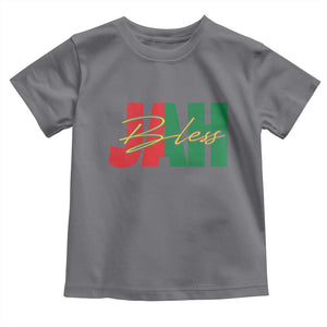 Rastafarian Jah Bless Toddler T Shirt Retro Reggae Rastafari Jamaica Rasta TS10 Charcoal Print Your Wear