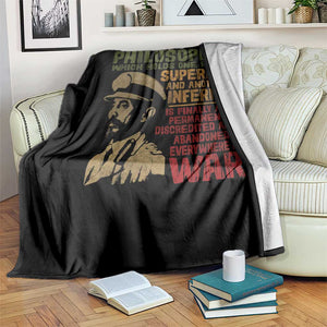 Haile Selassie Throw Blanket War Speech Lion of Judah Rasta Jah Bless TS10 Print Your Wear