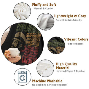 Haile Selassie Throw Blanket War Speech Lion of Judah Rasta Jah Bless TS10 Print Your Wear