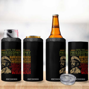 Haile Selassie 4 in 1 Can Cooler Tumbler War Speech Lion of Judah Rasta Jah Bless TS10 Print Your Wear