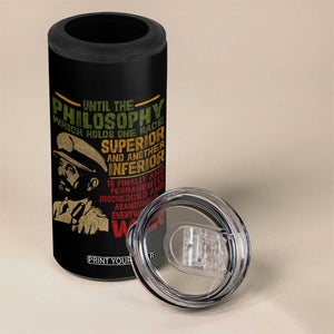Haile Selassie 4 in 1 Can Cooler Tumbler War Speech Lion of Judah Rasta Jah Bless TS10 Print Your Wear