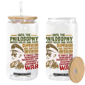 Haile Selassie Glass Can War Speech Lion of Judah Rasta Jah Bless TS10 Print Your Wear