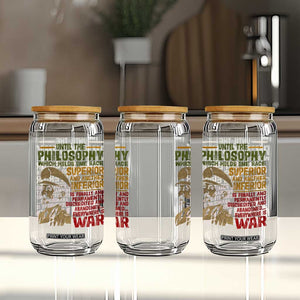 Haile Selassie Glass Can War Speech Lion of Judah Rasta Jah Bless TS10 Print Your Wear