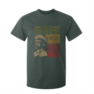 Haile Selassie T Shirt For Kid War Speech Lion of Judah Rasta Jah Bless TS10 Dark Forest Green Print Your Wear