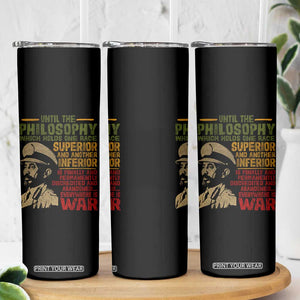 Haile Selassie Skinny Tumbler War Speech Lion of Judah Rasta Jah Bless TS10 Print Your Wear