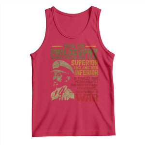 Haile Selassie Tank Top War Speech Lion of Judah Rasta Jah Bless TS10 Red Print Your Wear