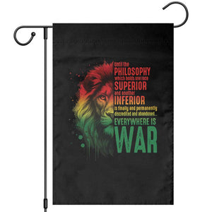 Lion of Judah Garden Flag Rasta Haile Selassie War Speech Jah Bless TS10 Black Print Your Wear