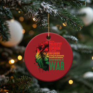 Lion of Judah Christmas Ornament Rasta Haile Selassie War Speech Jah Bless TS10 Print Your Wear