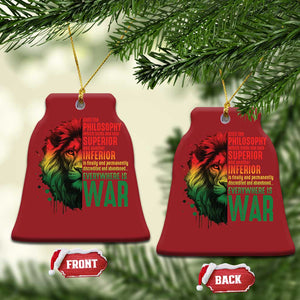 Lion of Judah Christmas Ornament Rasta Haile Selassie War Speech Jah Bless TS10 Bell Flake Red Print Your Wear