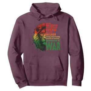 Lion of Judah Hoodie Rasta Haile Selassie War Speech Jah Bless TS10 Maroon Print Your Wear