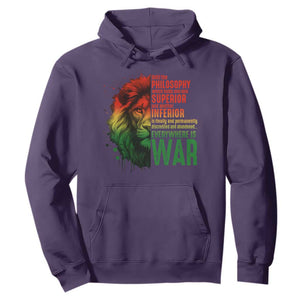 Lion of Judah Hoodie Rasta Haile Selassie War Speech Jah Bless TS10 Purple Print Your Wear