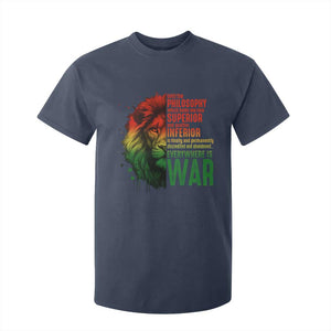 Lion of Judah T Shirt For Kid Rasta Haile Selassie War Speech Jah Bless TS10 Navy Print Your Wear