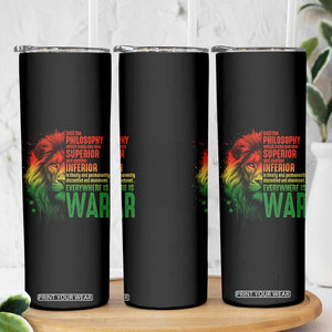 Lion of Judah Skinny Tumbler Rasta Haile Selassie War Speech Jah Bless TS10 Print Your Wear