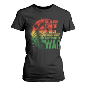 Lion of Judah T Shirt For Women Rasta Haile Selassie War Speech Jah Bless TS10 Black Print Your Wear