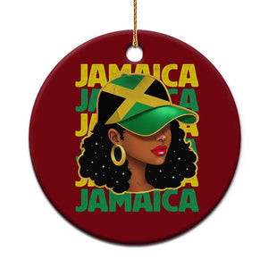 Proud Jamaican Afro Black Woman Jamaica Flag Pride Ceramic Ornament TS10 1pc Red Print Your Wear