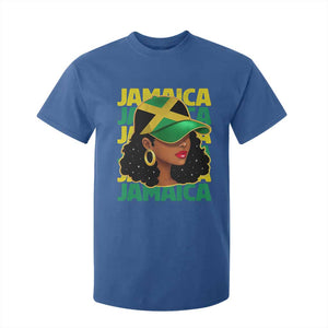 Proud Jamaican Afro Black Woman Jamaica Flag Pride T Shirt For Kid TS10 Royal Blue Print Your Wear