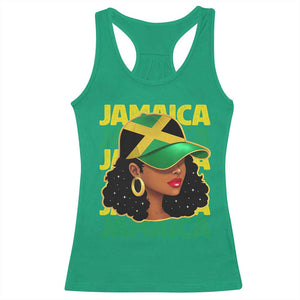 Proud Jamaican Afro Black Woman Jamaica Flag Pride Racerback Tank Top TS10 Irish Green Print Your Wear
