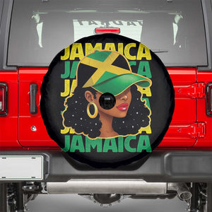 Proud Jamaican Afro Black Woman Jamaica Flag Pride Spare Tire Cover TS10 Black Print Your Wear