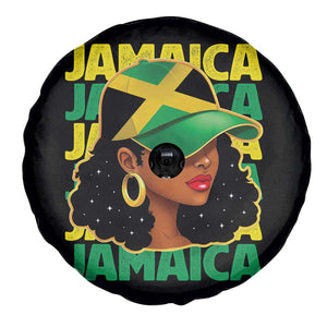 Proud Jamaican Afro Black Woman Jamaica Flag Pride Spare Tire Cover TS10 Print Your Wear