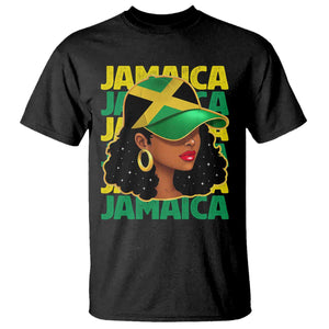 Proud Jamaican Afro Black Woman Jamaica Flag Pride T Shirt TS10 Black Print Your Wear