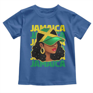 Proud Jamaican Afro Black Woman Jamaica Flag Pride Toddler T Shirt TS10 Royal Blue Print Your Wear