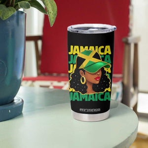 Proud Jamaican Afro Black Woman Jamaica Flag Pride Tumbler Cup TS10 Print Your Wear