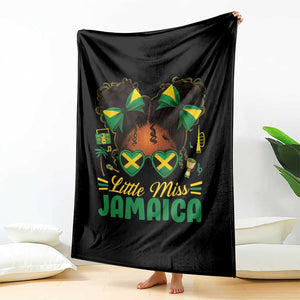 Little Miss Jamaica Throw Blanket Proud Jamaican Afro Black Girls Jamaica Flag Pride TS10 Print Your Wear